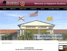 Tablet Screenshot of highpointacademy.com